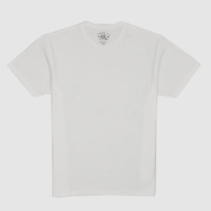 Double RL Garment Dyed Classic Plain Crew Neck T-Shirt - white