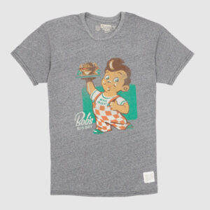 Retro Brand Vintage Big Boy Short Sleeve Crew Neck T-Shirt - gray