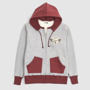 Old Crow Speed Shop by Glad Hand & Co. Zip Up Hooded Sweatshirt - burgundy