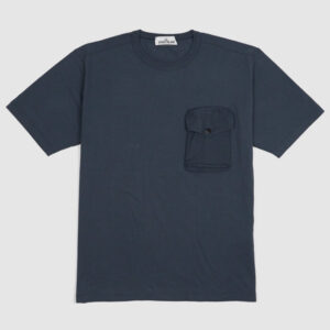 Stone Island Crew Neck Short Sleeve T-Shirt with Utility Pocket - petrol