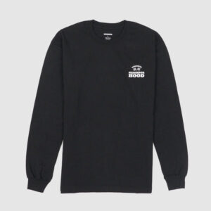 Neighborhood Logo Crew Neck Backprint Long Sleeve T-Shirt - black