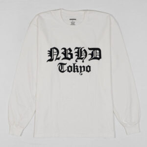 Neighborhood Tokyo Printed Crew Neck  Long Sleeve T-Shirt - white