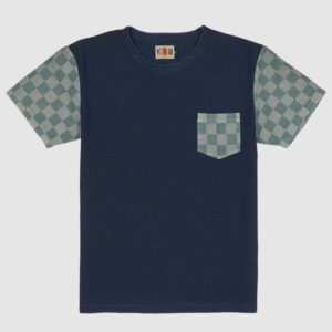 KRM Short Sleeve Crew Neck  Pocket T-Shirt - indigo