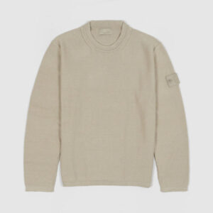 Stone Island Ghost Piece Knitted Lightweight Crew Neck Pullover - beige
