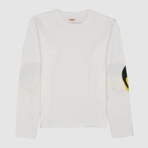 Kapital Long Sleeve Capital Patch Crewe Neck T-Shirt - white