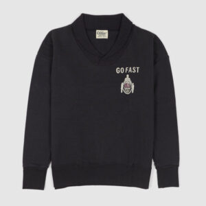 Old Crow Speed Shop by Glad Hand & Co. Shawl Collar Sweater - black