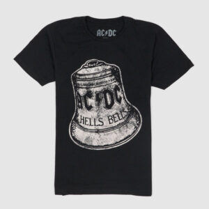 AC/DC Tee Hells Bells Crew Neck Rock T-Shirt - black