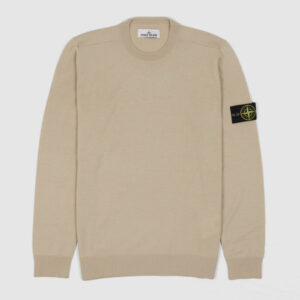 Stone Island Light Knitted Extra Soft Wool Jumper - plaster