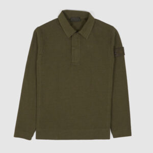 Stone Island Long Sleeve Ghost Piece Polo Shirt - olive